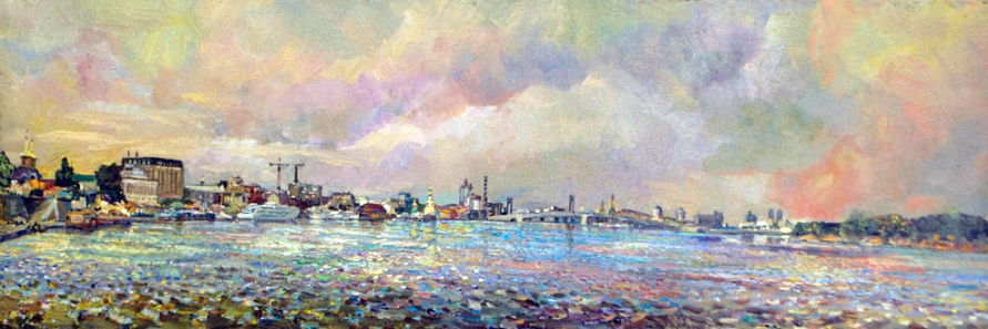 «Київський річний порт». 1990. Полотно, олія